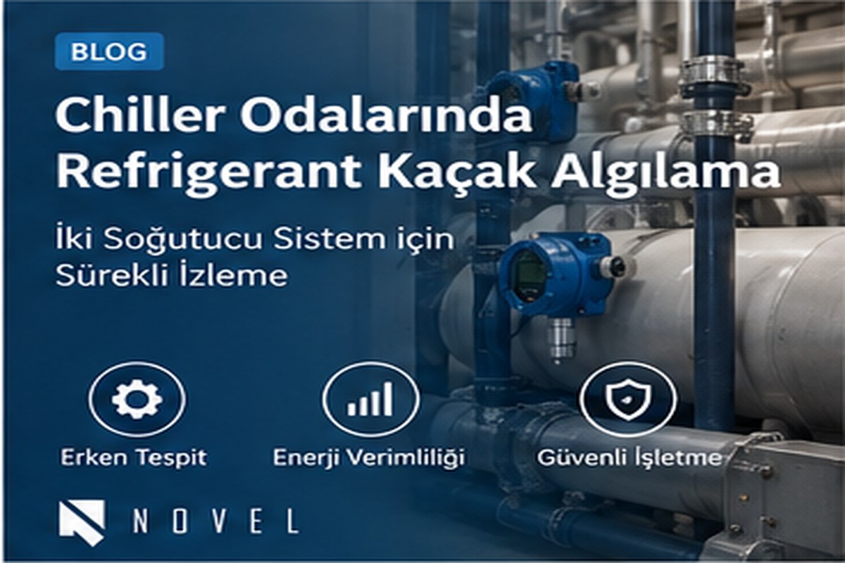 Chiller makine dairesinde soğutucu gaz dedektörü ve kaçak algılama