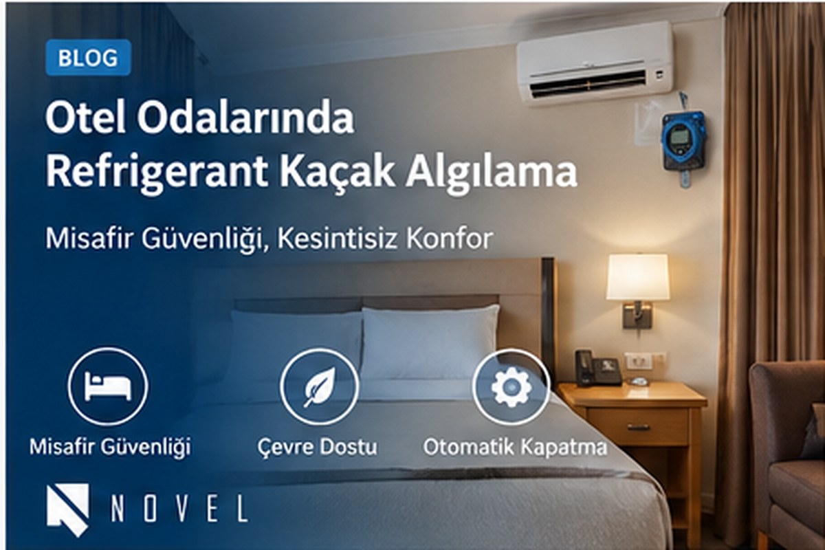 Otel odasında klima soğutucu gaz kaçak dedektörü ve uzak sensör