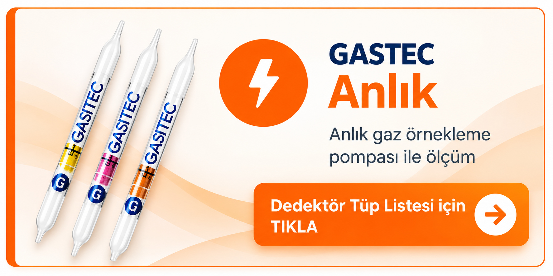 GASTEC Anlık gaz dedektör tüp listesi - anlık gaz örnekleme pompası ile ölçüm