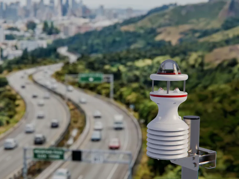 Karayolu çevresinde ToTEM meteorolojik izleme uygulaması