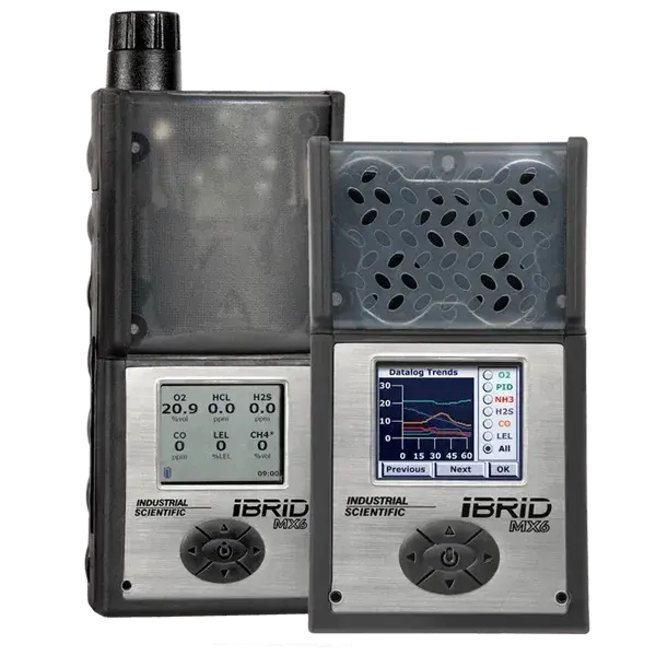 Industrial Scientific MX6 iBrid Multi 6-Gas Clip-on and Aspirated Gas Detector