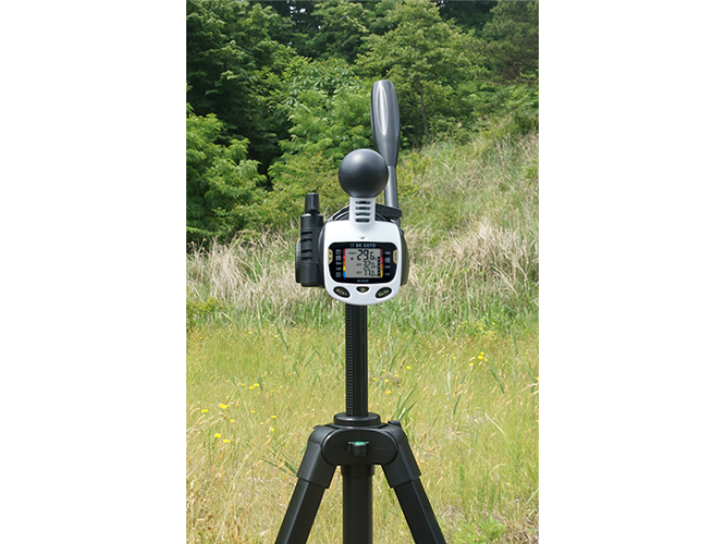 SATO SK-181GT tripod üzerinde dış ortam WBGT ölçümü