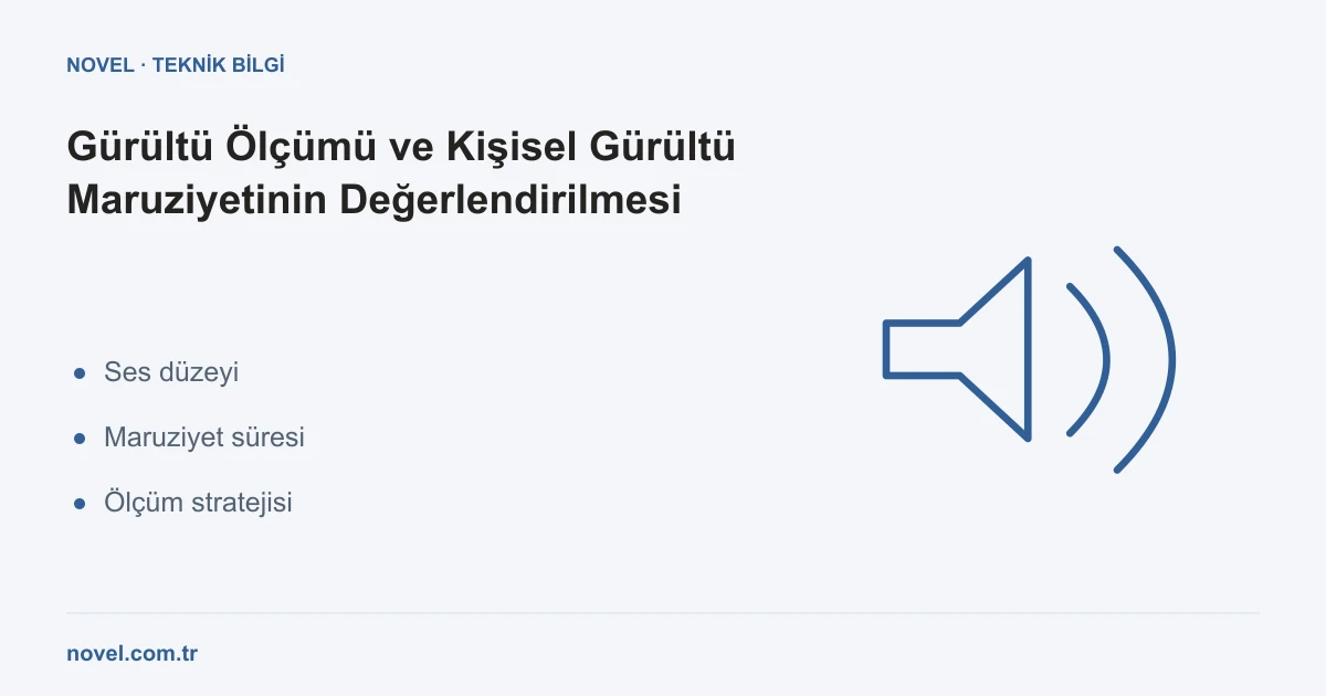 Gürültü Ölçümü ve Kişisel Gürültü Maruziyetinin Değerlendirilmesi