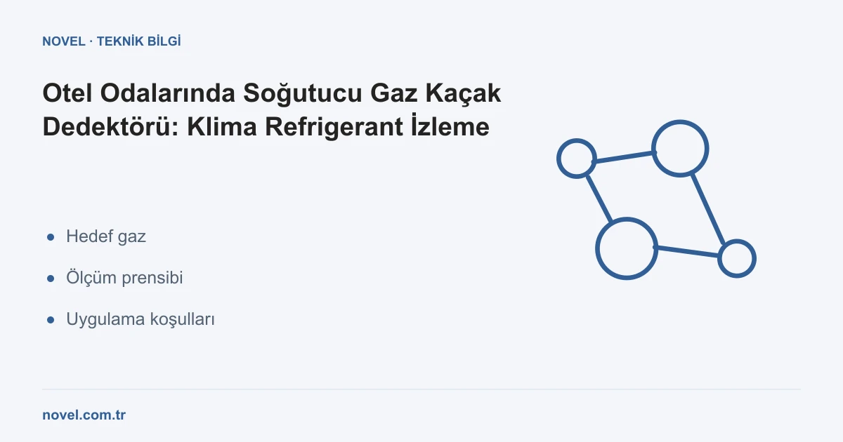 Otel odasında klima soğutucu gaz kaçak dedektörü ve uzak sensör