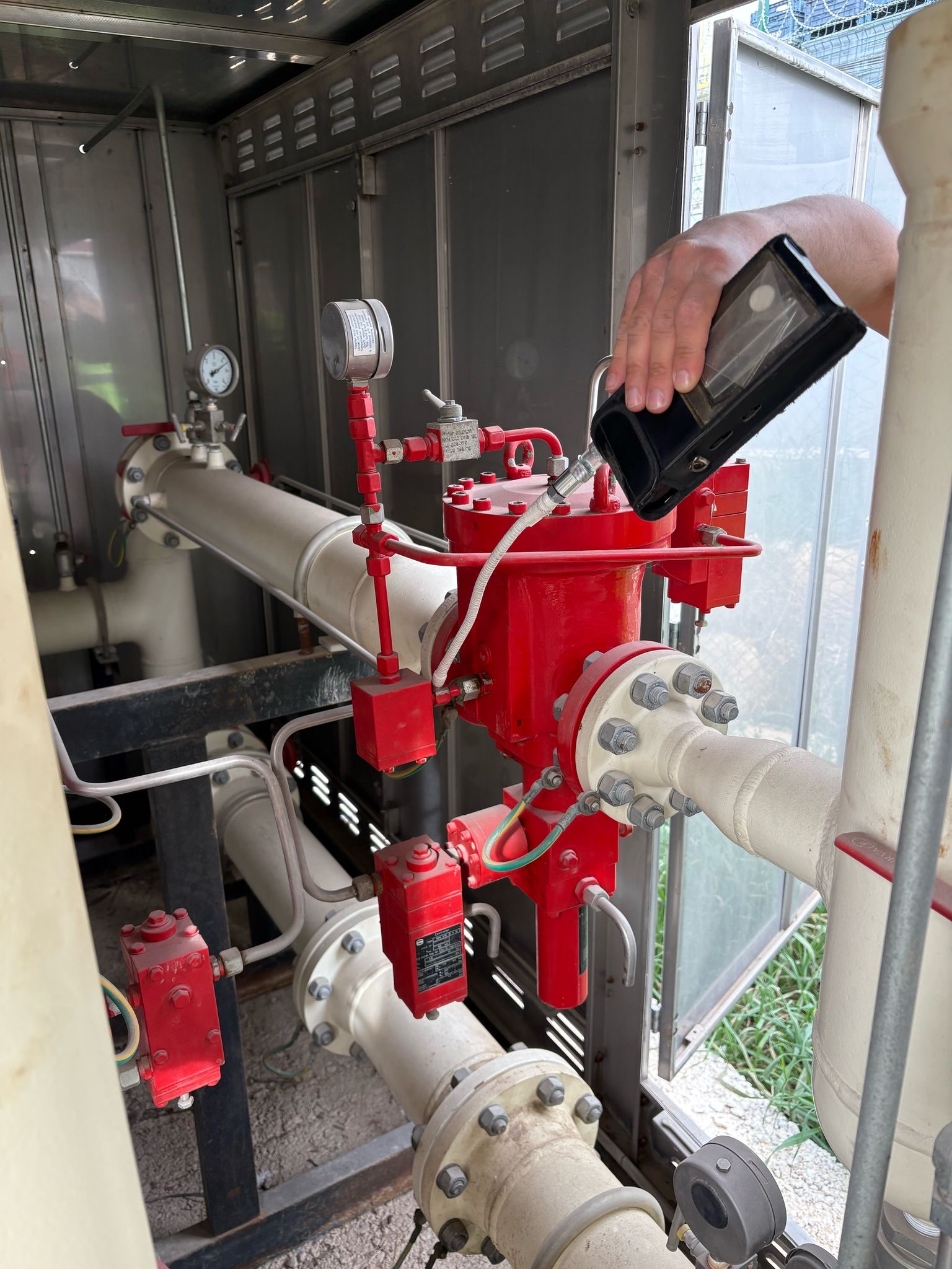 Doğalgaz regülatöründe probla noktasal kaçak kontrolü